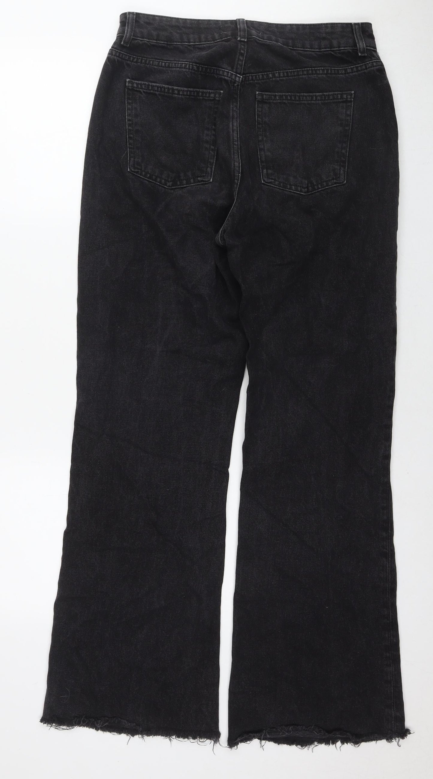 Denim & Co. Womens Black Polyester Blend Bootcut Jeans Size 30 in L30 in Regular Zip
