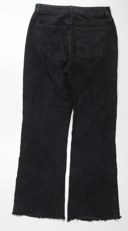 Denim & Co. Womens Black Polyester Blend Bootcut Jeans Size 30 in L30 in Regular Zip