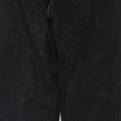 Denim & Co. Womens Black Polyester Blend Bootcut Jeans Size 30 in L30 in Regular Zip