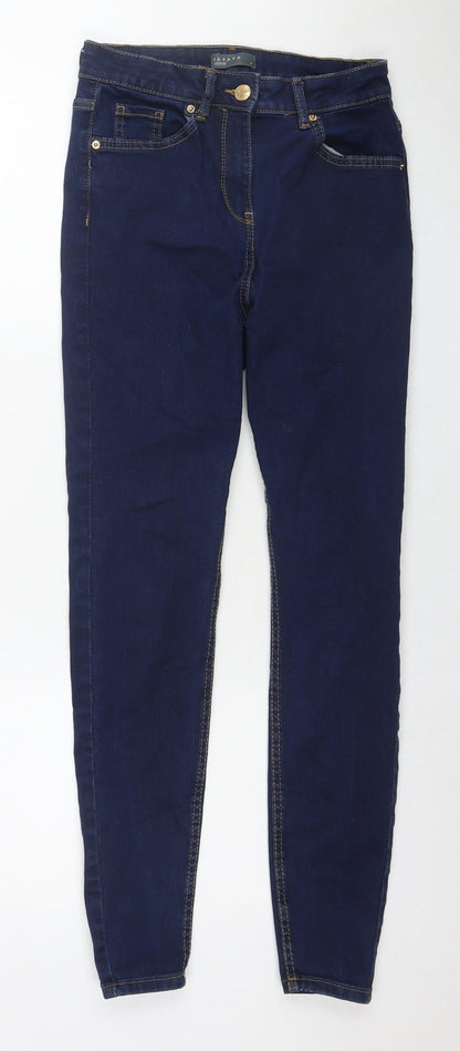 Womens UK Size 8 Papaya Regular Fit Skinny Blue Jeans