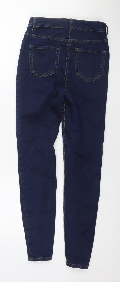 Womens UK Size 8 Papaya Regular Fit Skinny Blue Jeans