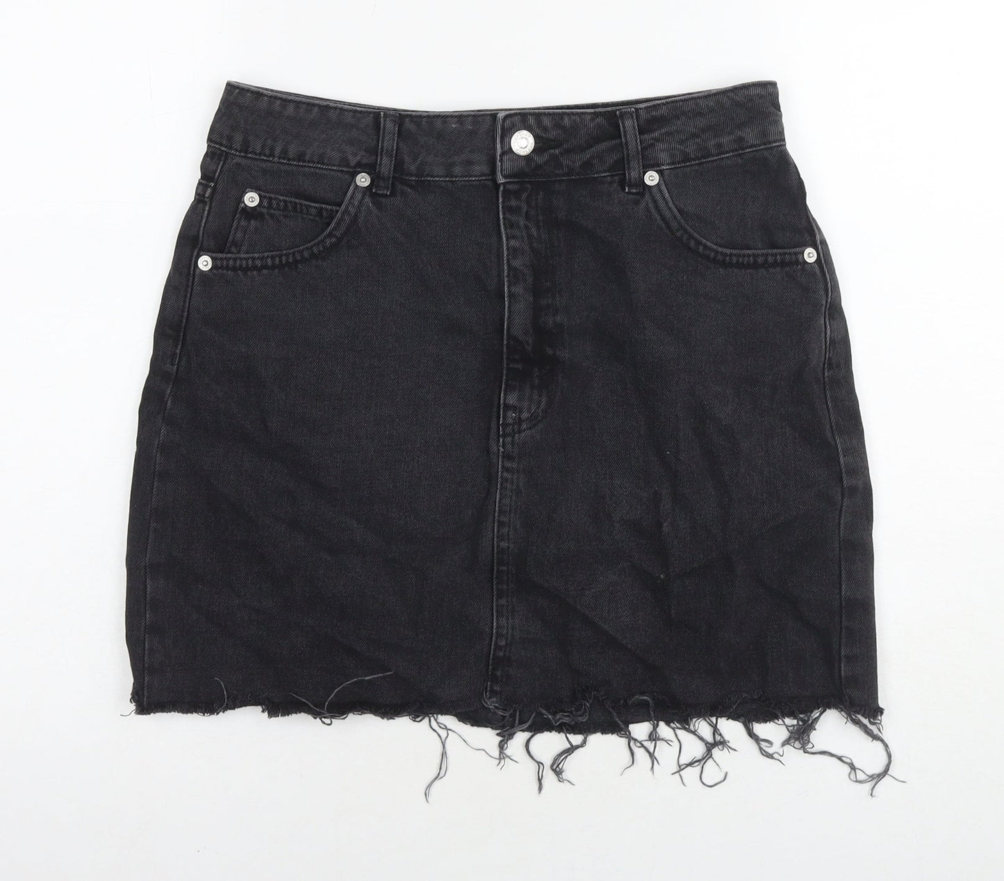 Womens UK Size 10 Topshop A-Line Denim Skirt
