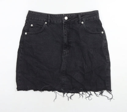 Womens UK Size 10 Topshop A-Line Denim Skirt