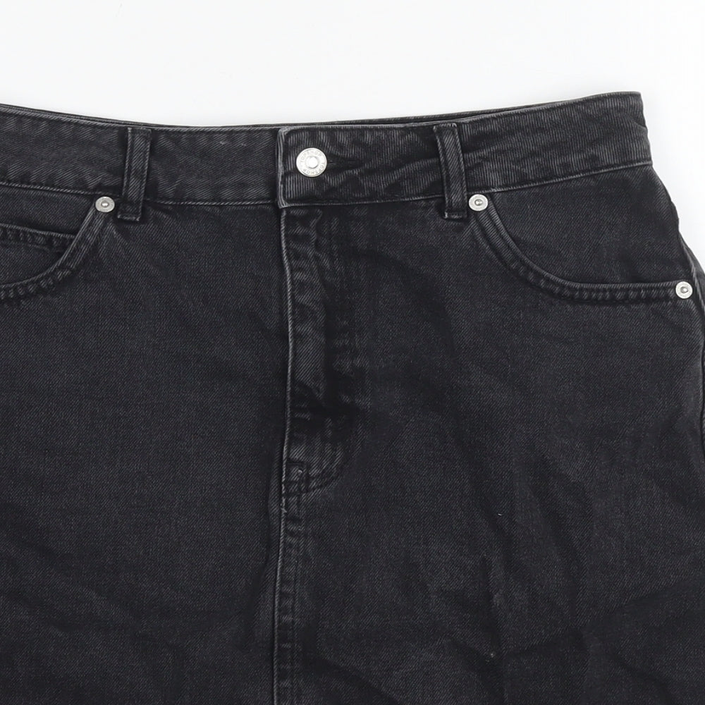 Womens UK Size 10 Topshop A-Line Denim Skirt
