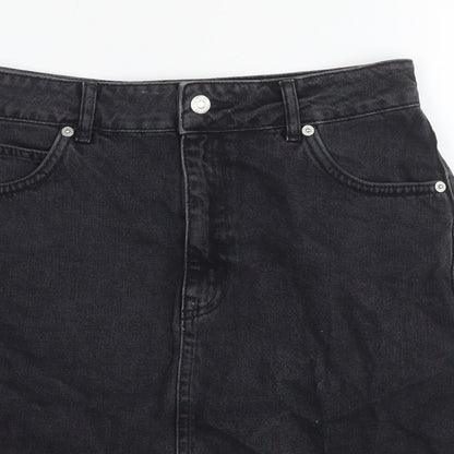 Womens UK Size 10 Topshop A-Line Denim Skirt