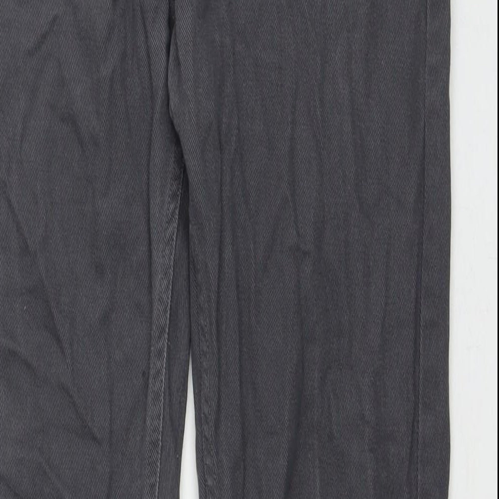 Denim & Co. Mens Grey Cotton Straight Jeans Size 30 in L32 in Regular Zip