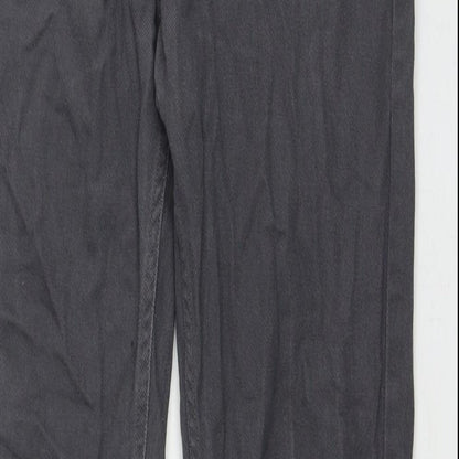 Denim & Co. Mens Grey Cotton Straight Jeans Size 30 in L32 in Regular Zip
