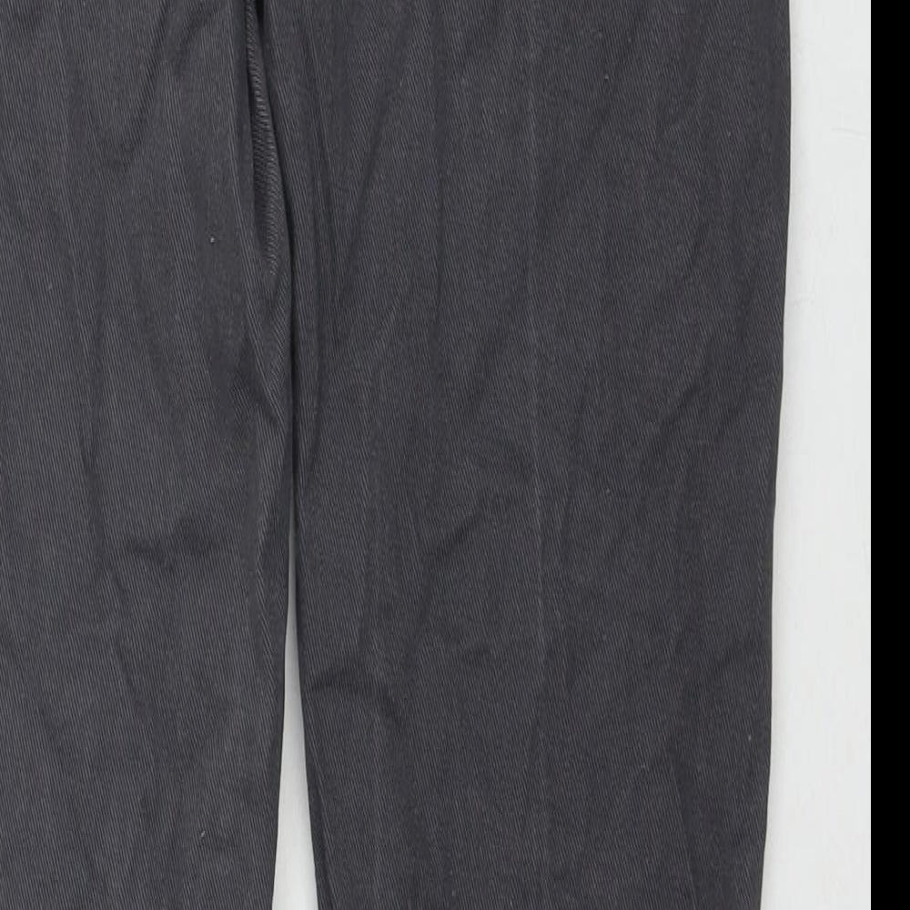 Denim & Co. Mens Grey Cotton Straight Jeans Size 30 in L32 in Regular Zip