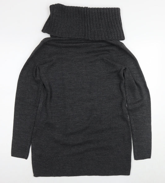 Womens UK Size S H&M Grey Tunic Jumper