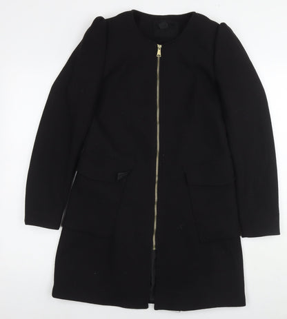 Womens UK Size 10 H&M Black Overcoat