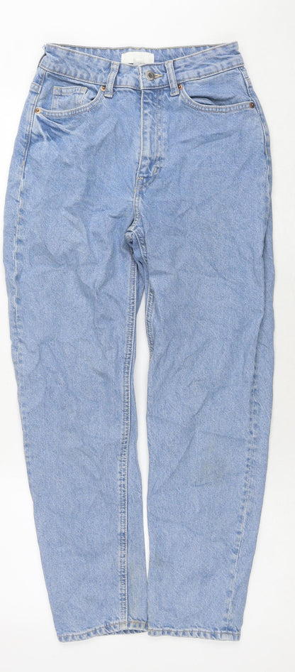 Womens UK Size 8 H&M Regular Fit Mom Blue Jeans