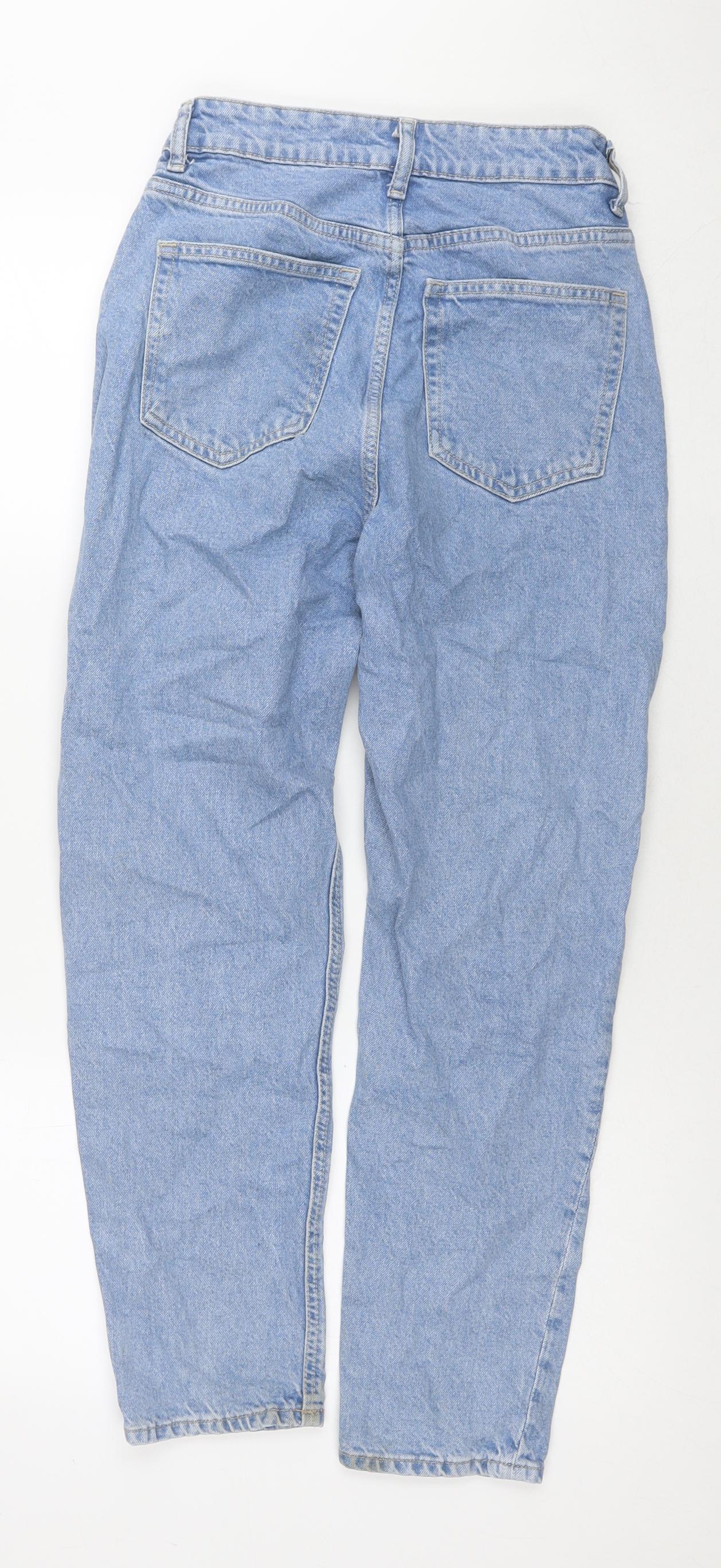 Womens UK Size 8 H&M Regular Fit Mom Blue Jeans