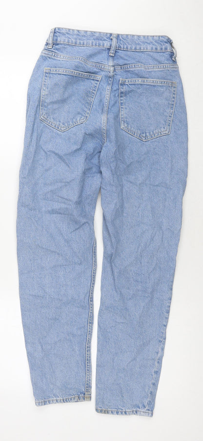 Womens UK Size 8 H&M Regular Fit Mom Blue Jeans