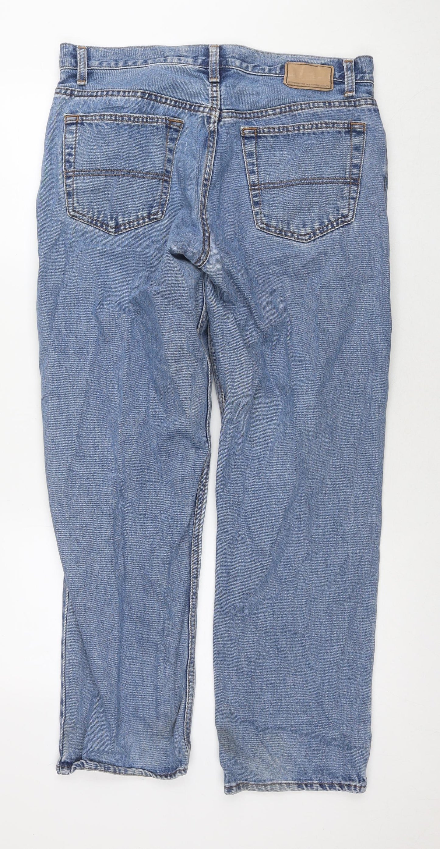 Urban Up Mens Blue Cotton Straight Jeans Size 34 in L30 in Regular Zip