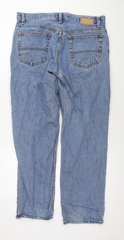 Urban Up Mens Blue Cotton Straight Jeans Size 34 in L30 in Regular Zip
