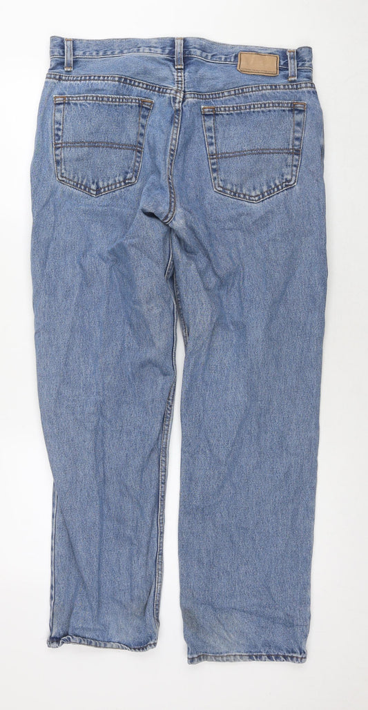 Urban Up Mens Blue Cotton Straight Jeans Size 34 in L30 in Regular Zip