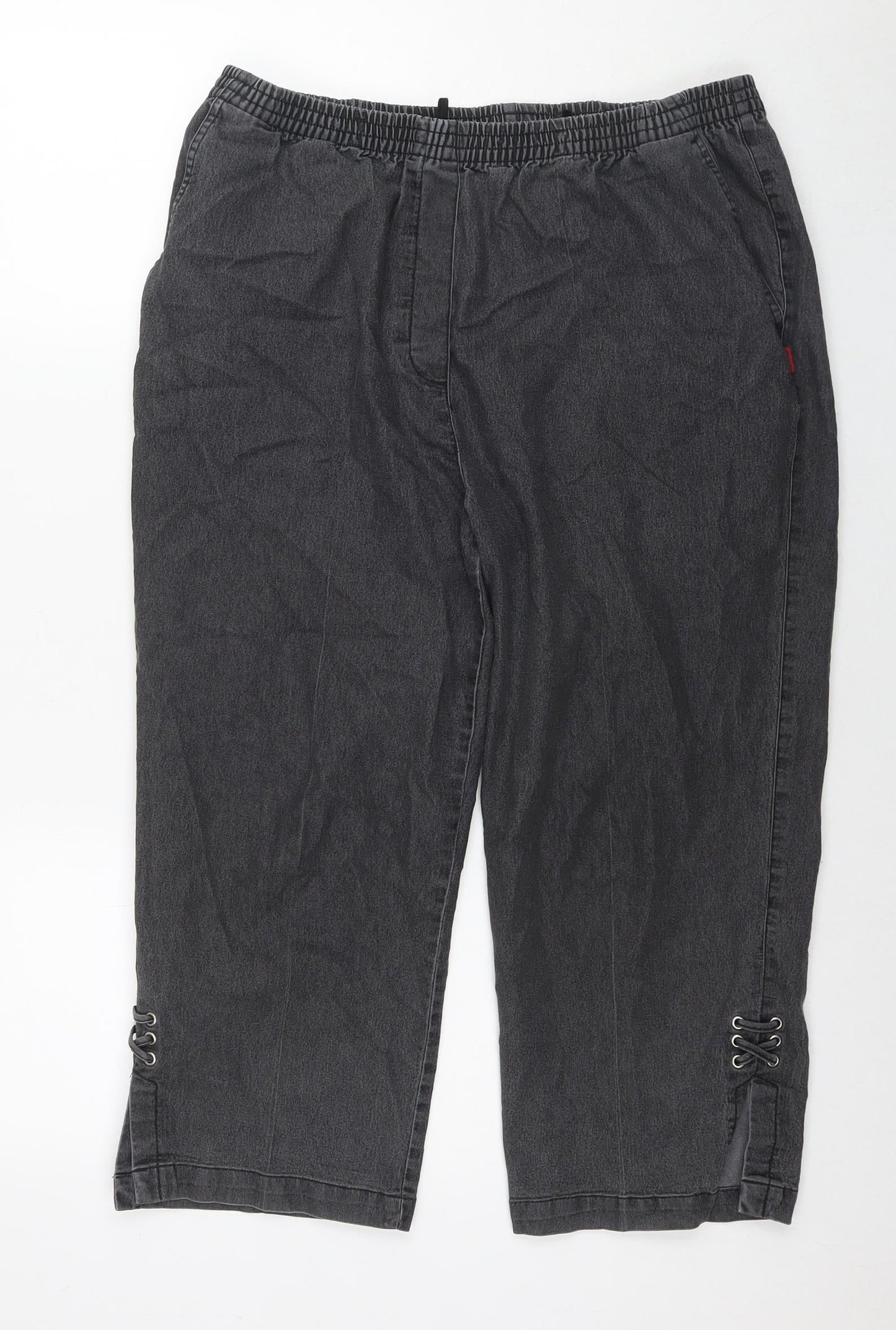 Mian Womens Grey Cotton Capri Jeans Size 24 L20 in Regular