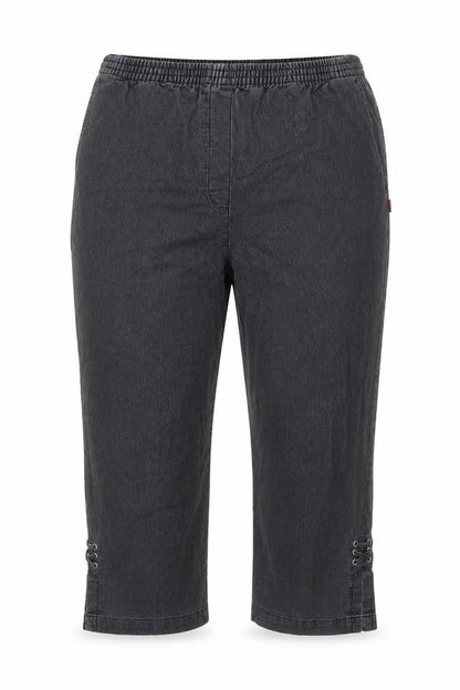 Mian Womens Grey Cotton Capri Jeans Size 24 L20 in Regular