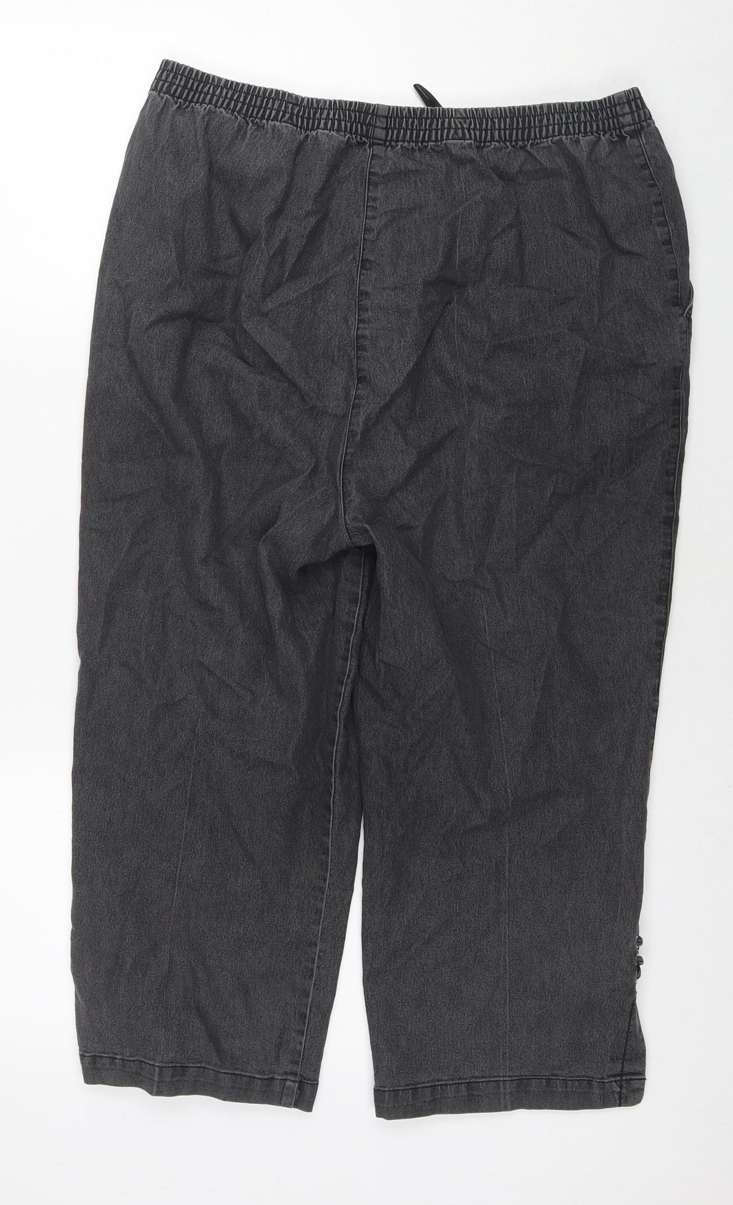 Mian Womens Grey Cotton Capri Jeans Size 24 L20 in Regular