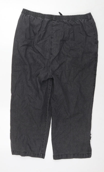 Mian Womens Grey Cotton Capri Jeans Size 24 L20 in Regular
