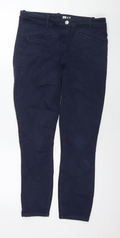 Gap Womens Blue Cotton Cropped Jeans Size 8 L26 in Regular Zip