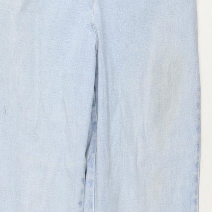 BHS Womens Blue Cotton Bootcut Jeans Size 14 L28 in Regular