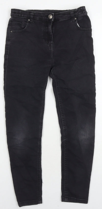 TU Girls Blue Cotton Skinny Jeans Size 9 Years L22 in Regular Zip