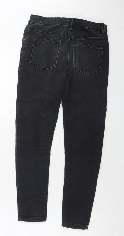 TU Girls Blue Cotton Skinny Jeans Size 9 Years L22 in Regular Zip