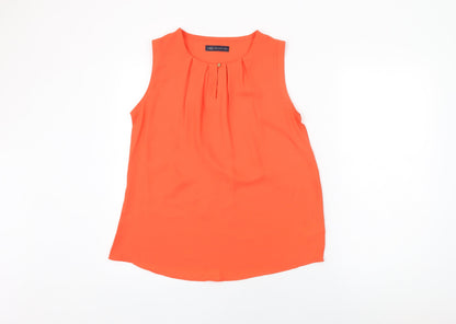 Womens UK Size 10 Marks and Spencer Orange Basic Blouse