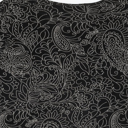 Womens UK Size S Roman Black Basic T-Shirt