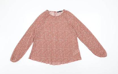 Womens UK Size 12 Marks and Spencer Orange Basic Blouse
