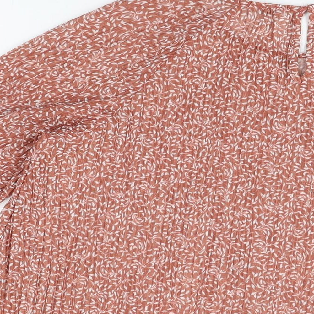 Womens UK Size 12 Marks and Spencer Orange Basic Blouse