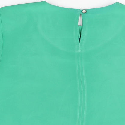 Principles Womens Green Polyester Basic T-Shirt Size 14 Round Neck