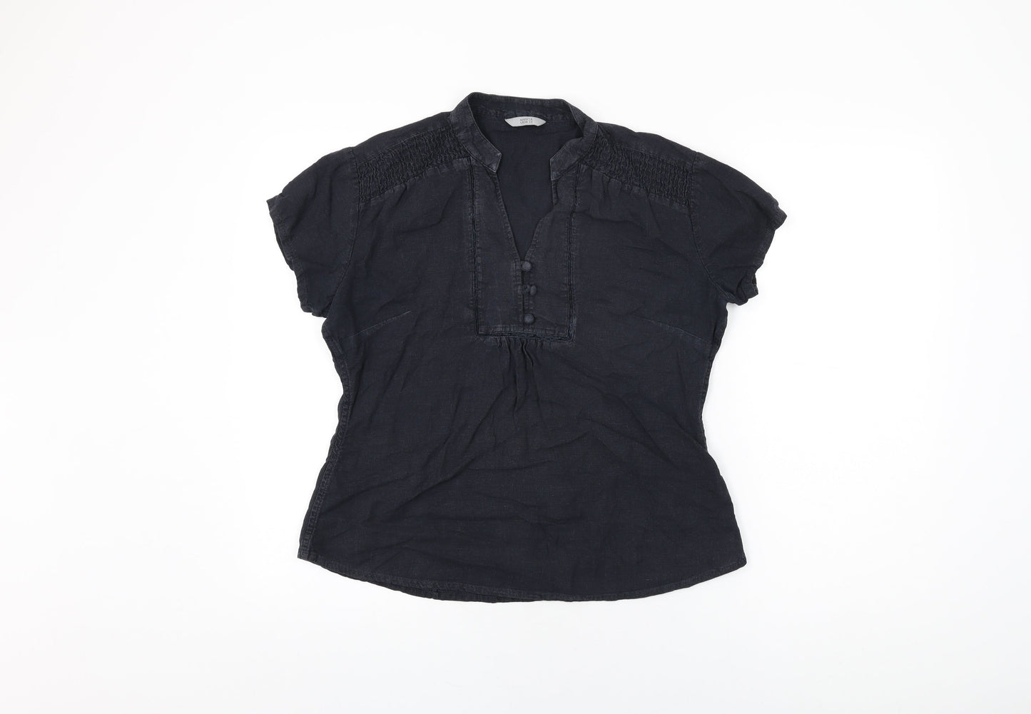 Womens UK Size 12 Marks and Spencer Black Basic T-Shirt