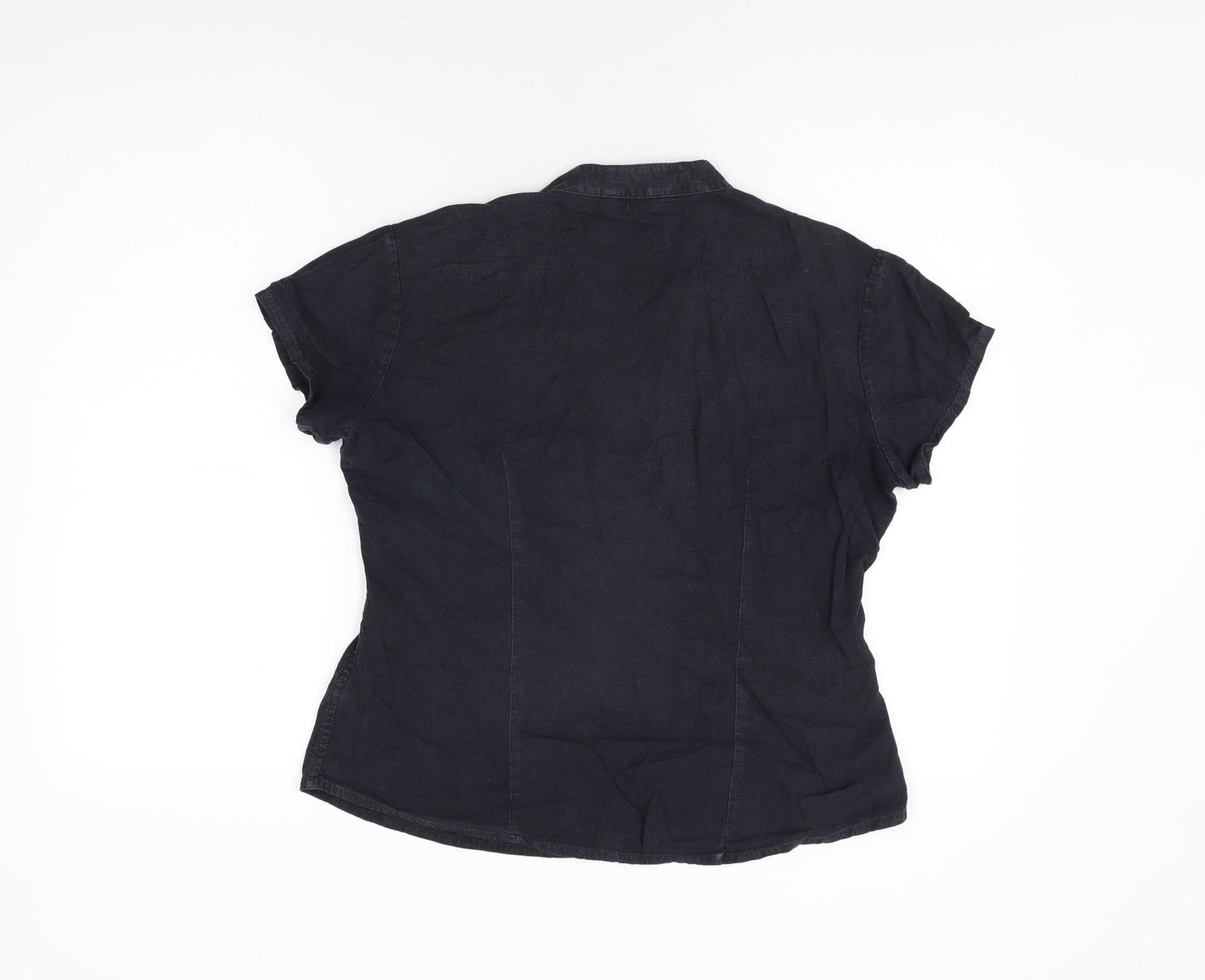 Womens UK Size 12 Marks and Spencer Black Basic T-Shirt