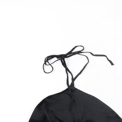 Womens UK Size S Zara Black Cropped T-Shirt