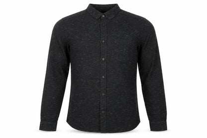 H&M Mens Black Cotton Button-Up Size S Collared Button