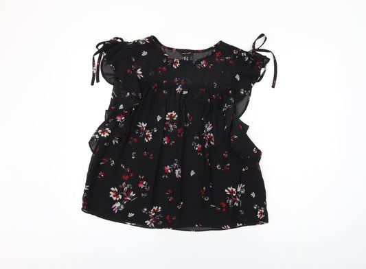 Womens UK Size 12 New Look Black Basic Blouse