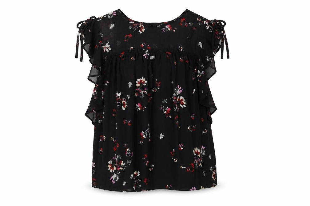 Womens UK Size 12 New Look Black Basic Blouse