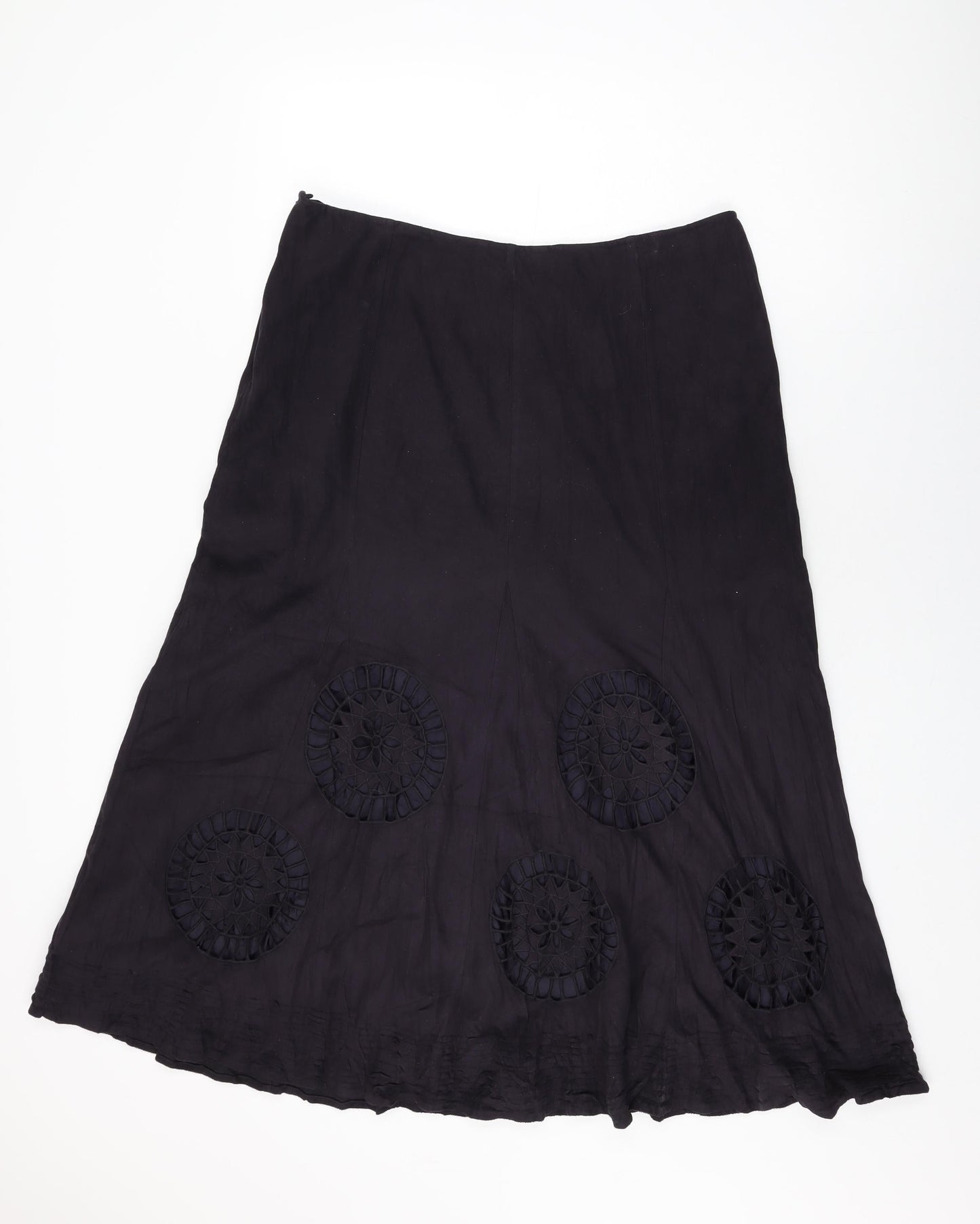 Per Una Womens Purple Polyester Swing Skirt Size 16 Zip