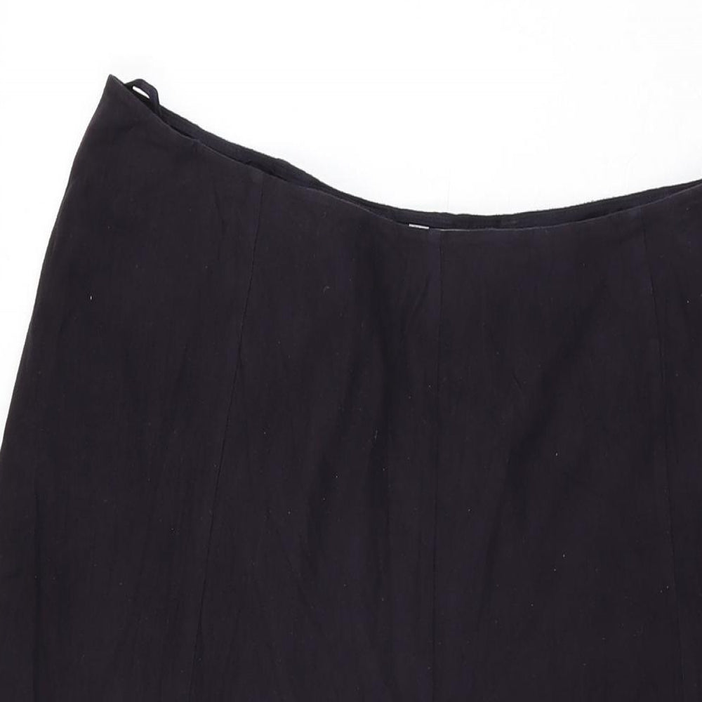 Per Una Womens Purple Polyester Swing Skirt Size 16 Zip