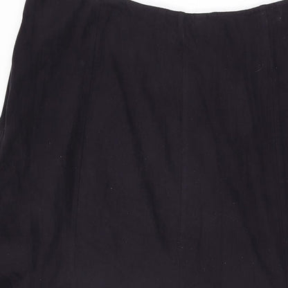 Per Una Womens Purple Polyester Swing Skirt Size 16 Zip