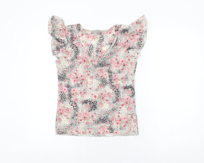 Womens UK Size 12 Per Una Multicoloured Basic T-Shirt