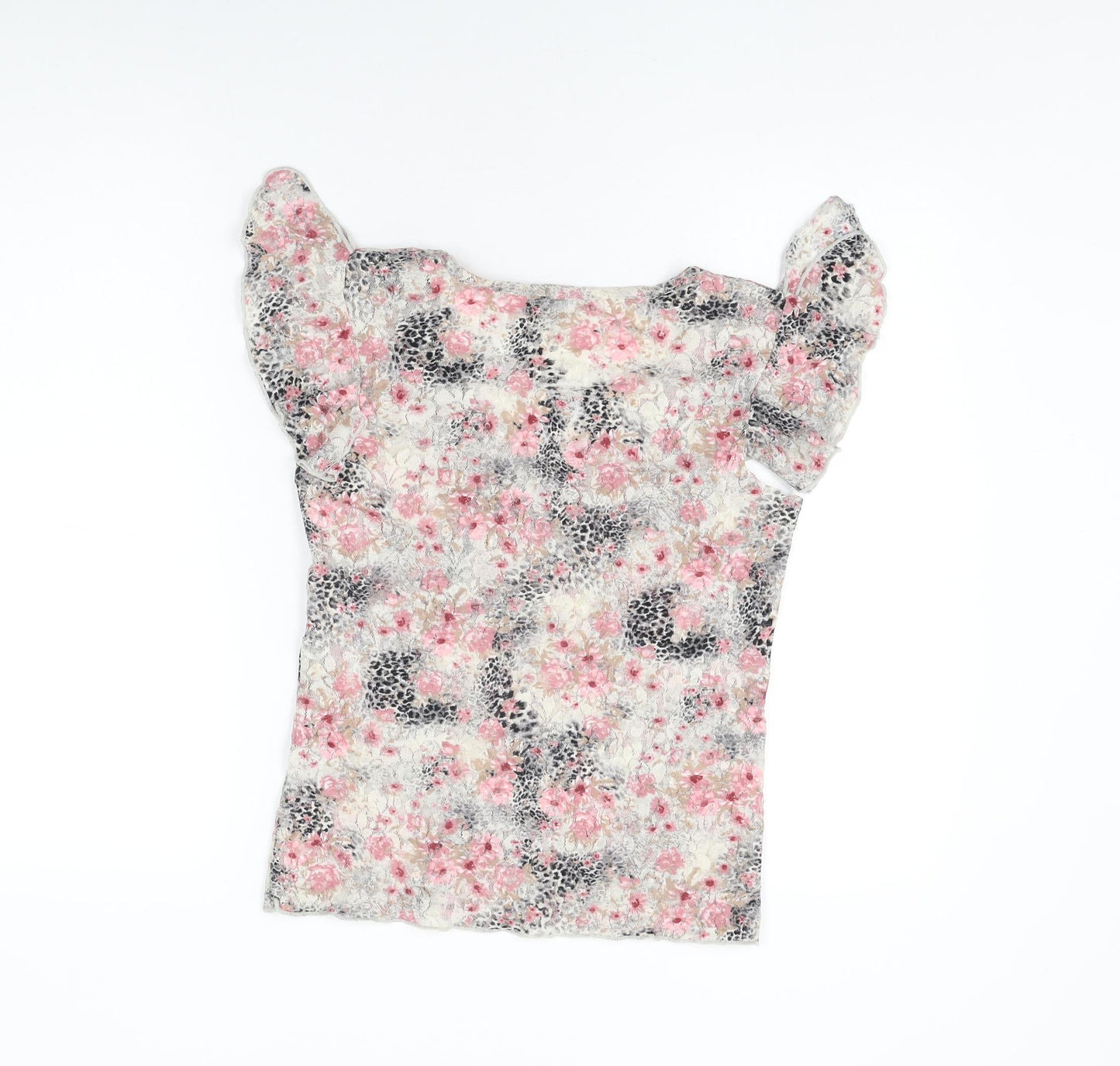 Womens UK Size 12 Per Una Multicoloured Basic T-Shirt