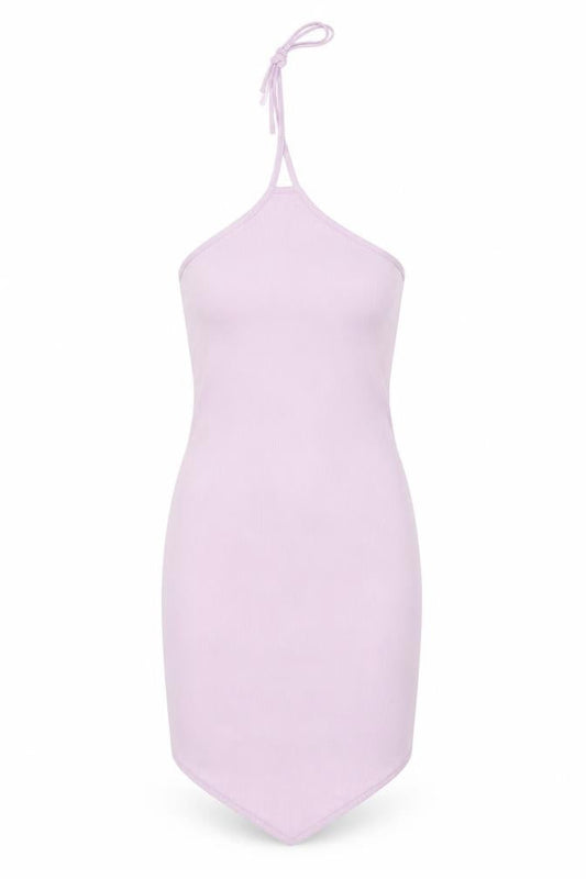 Ayanapa Womens Purple Polyester Bodycon Size S Halter Tie