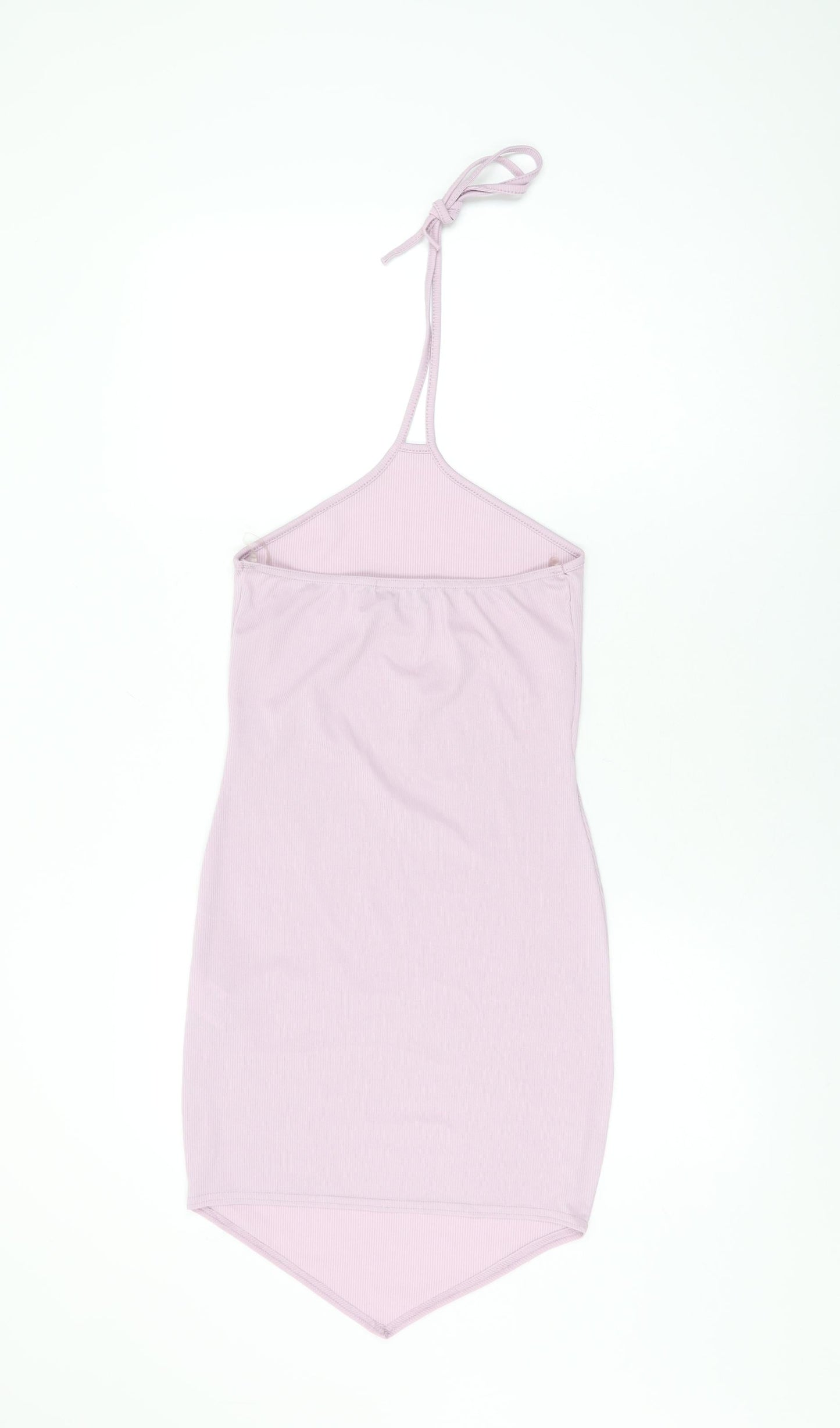 Ayanapa Womens Purple Polyester Bodycon Size S Halter Tie