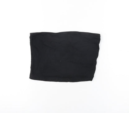 Womens UK Size M New Look Black Basic T-Shirt