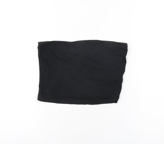 Womens UK Size M New Look Black Basic T-Shirt