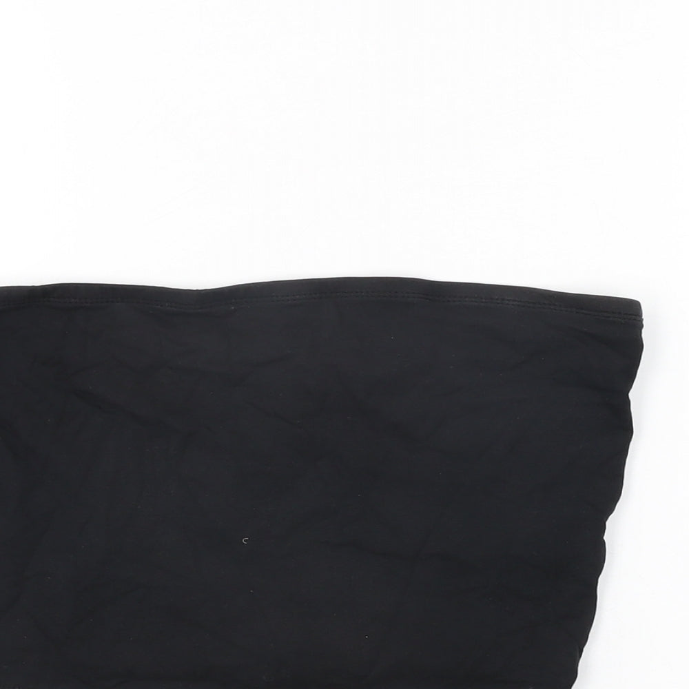 Womens UK Size M New Look Black Basic T-Shirt