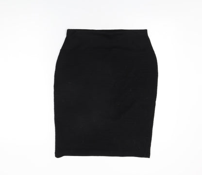 Marks and Spencer Womens Black Acrylic Straight & Pencil Skirt Size 12